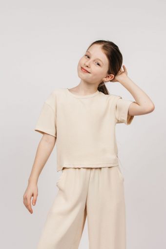 Блузка для девочки 05113 (Бежевый) - Модно-Трикотаж