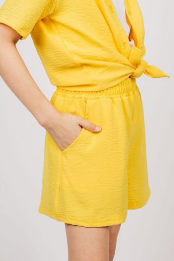 Шорты для девочки 0210 (Желтый) - Модно-Трикотаж