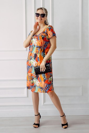 Платье Р931 Мелинда 0 (Персиковый) - Модно-Трикотаж