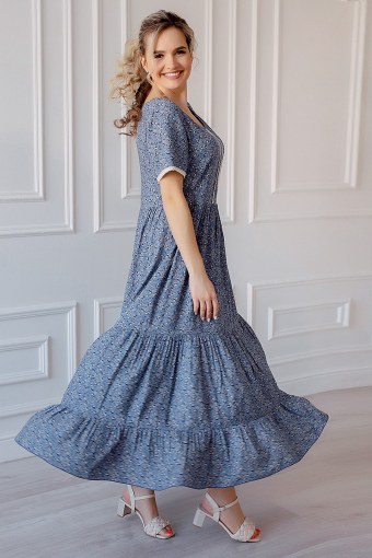Платье Р931 Евдокия (Голубой) (Фото 2)