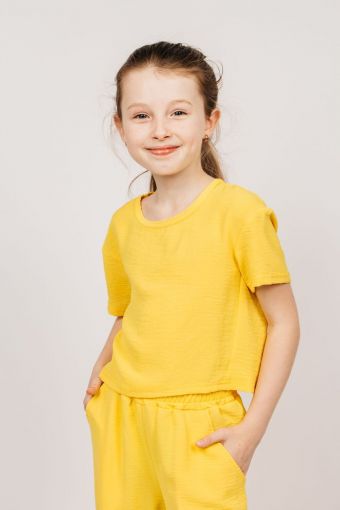 Блузка для девочки 05113 (Желтый) - Модно-Трикотаж