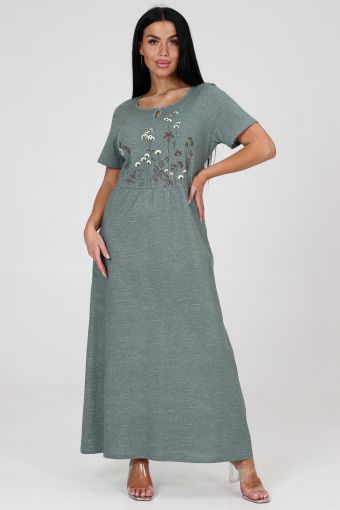 Платье 24761 (Зеленый) - Модно-Трикотаж