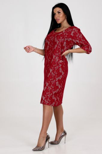 Платье 31771 (Бордовый) - Модно-Трикотаж