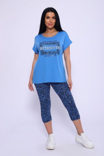 Пижама 24672 (Голубой) - Модно-Трикотаж