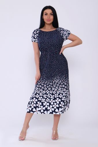 Платье 71003 (Темно-синий) - Модно-Трикотаж