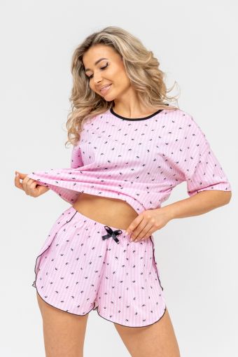 Пижама 36730 (Розовый) - Модно-Трикотаж