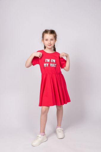 Платье для девочки 81228 (Малиновый) - Модно-Трикотаж