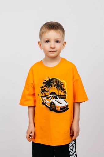 Футболка для мальчика 52355 (Оранжевый) - Модно-Трикотаж