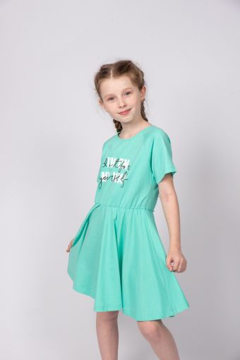 Платье для девочки 81228 (Ментол) - Модно-Трикотаж