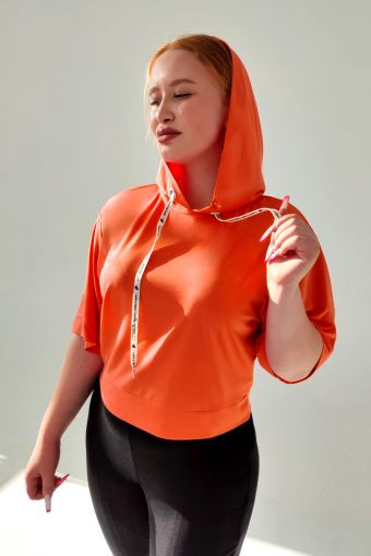Худи с капюшоном 1306 (Оранжевый) - Модно-Трикотаж