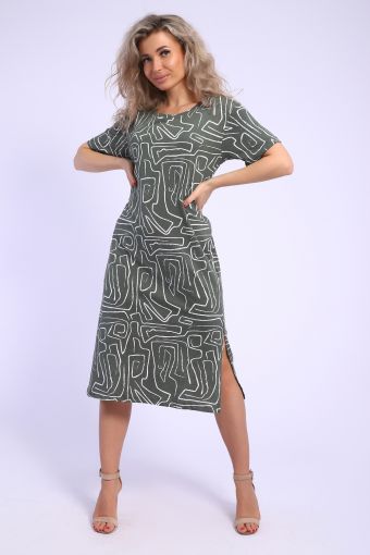 Платье 13162 (Зеленый) - Модно-Трикотаж