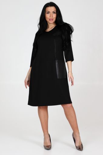 Женское платье 31808 (Черный) - Модно-Трикотаж