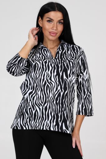 24794 блуза (Черный) - Модно-Трикотаж