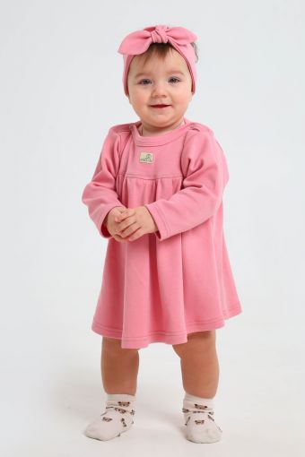 Боди-платье для девочки интерлок арт. БДИ-ПЛ (Розовый зефир) (Фото 2)
