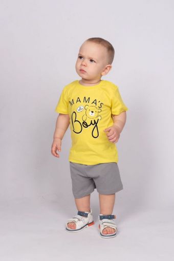 Комплект для мальчика 42107 (Желтый/серый) - Модно-Трикотаж