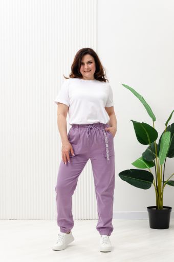 С27037 брюки женские (Фиолетовый) - Модно-Трикотаж