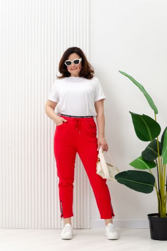 С27036 брюки женские (Красный) - Модно-Трикотаж