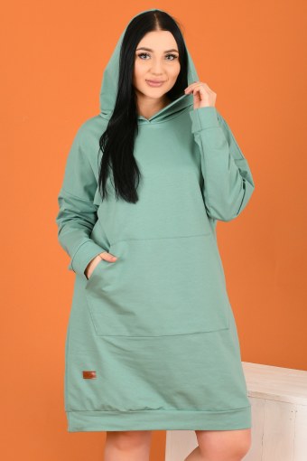 Платье-толстовка Р941 М-216 (Зеленый) - Модно-Трикотаж
