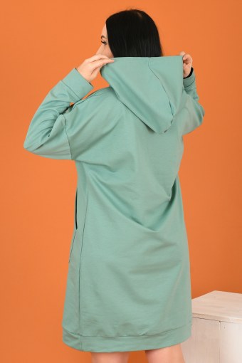 Платье-толстовка Р941 М-216 (Зеленый) (Фото 2)