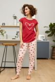 Комплект фуфайка (футболка), брюки жен Mia Cara SS21WJ328 French Kiss красный/сердечки (Красный/сердечки) (Фото 3)