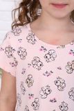 Платье Орешек короткий рукав детское (Светло-розовый) (Фото 3)