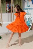 Платье 9184 детское (Оранжевый) (Фото 3)