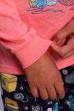 Пижама Пушистый Хулиган длинный рукав детская (Синий_коралл) (Фото 3)