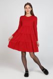 Платье ярусное Красное (Красный) (Фото 3)