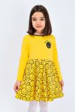 Платье трикотажное для девочки SP7964 (Желтый) (Фото 1)