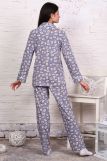 Пижама-костюм для девочки арт. ПД-006 (Коты-полоска серые) (Фото 3)