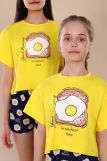 Пижама для девочки Яичница арт. ПД-019-036 (Желтый) (Фото 3)