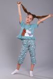 Пижама для девочки Три медведя арт. ПД-021-047 (Бирюза) (Фото 1)