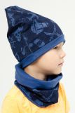Комплект шапка_снуд Пират детский (Синий) (Фото 3)