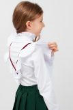 Блузка для девочки SP0622 (Бело-бордовый) (Фото 2)