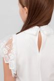 Блузка трикотажная для девочки SP014 (Кремовый) (Фото 2)