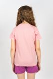 Комплект для девочки 41107 (футболка_ шорты) (С.розовый/лиловый) (Фото 2)