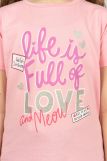 Комплект для девочки 41107 (футболка_ шорты) (С.розовый/лиловый) (Фото 3)