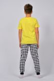 Пижама для мальчика 92212 (Желтый/черная клетка) (Фото 3)