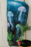 Полотенце пляжное Медузы (Темно-синий) (Фото 1)