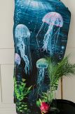 Полотенце пляжное Медузы (Темно-синий) (Фото 3)