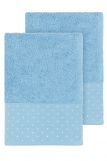 Комплект махровых полотенец "Mia Cara" 30х70 Красотка 2 шт. (Водная синь) (Фото 2)
