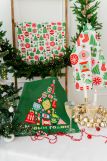 Набор кухонных полотенец Новогодняя мозайка (Зеленый) (Фото 1)