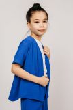 Рубашка для девочки 0610 (Синий) (Фото 3)