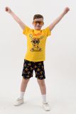 Пижама Гурман детская короткий рукав с шортами (Желтый-т.синий) (Фото 3)