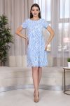 Платье П155р (Голубой-белый) - Модно-Трикотаж