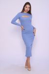 Платье 86073 (Голубой) - Модно-Трикотаж