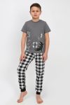 Пижама для мальчика 92182 (Темно-серый) - Модно-Трикотаж