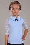 Блузка для девочки Шарлиз Арт. 13237 (Светло-голубой) - Модно-Трикотаж