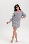 Платье-рубашка женское ПД-007В (Крапинки серый меланж) - Модно-Трикотаж