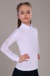 Блузка для девочки Каролина New арт.13118N (Белый) - Модно-Трикотаж